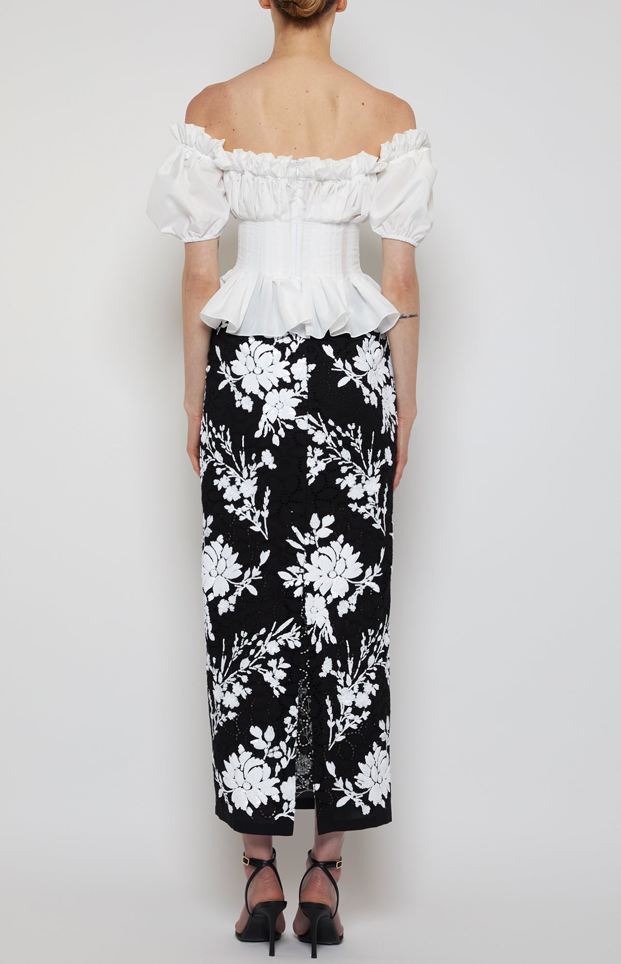 BACK SLIT MAXI FLAT FRONT PENCIL SKIRT