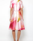 SHORT SLV KNEE LENGTH FIT & FLARE DRESS