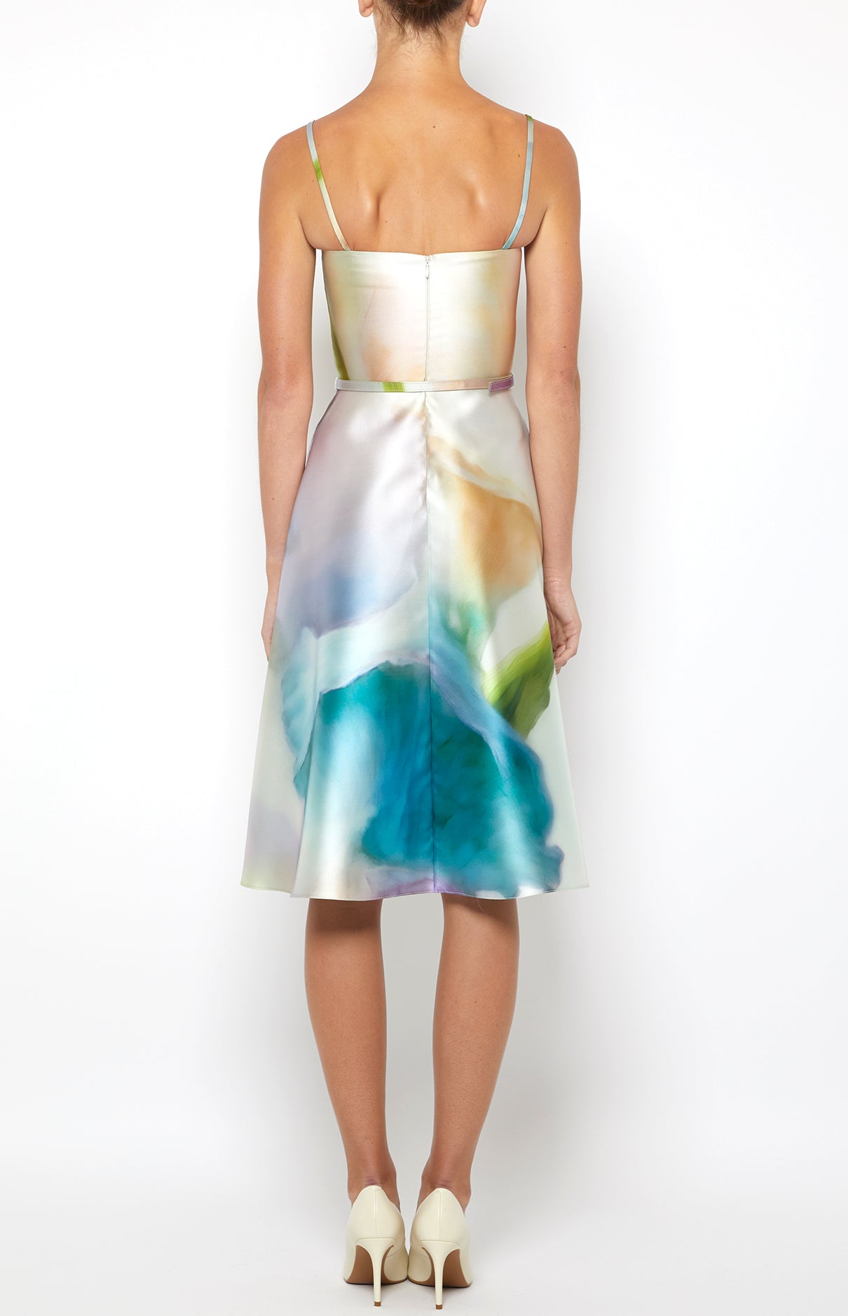 SQUARE NECK STRAPPY A-LINE DRESS