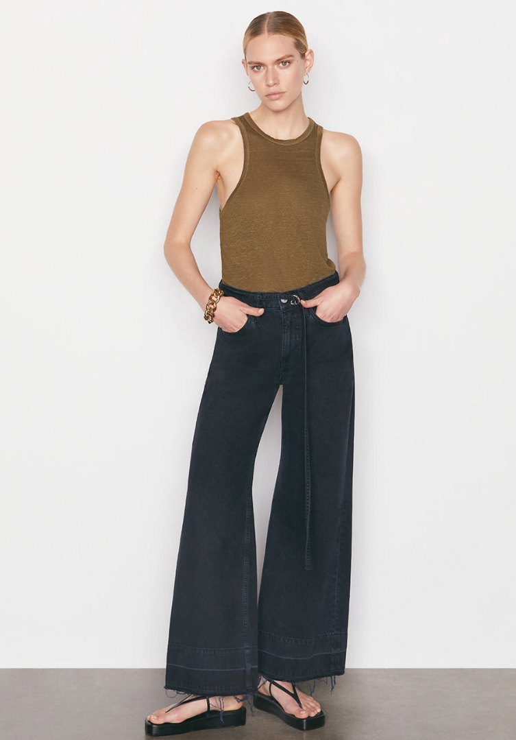 Pixie baggy pant with raw hem