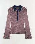 Colleen Long-sleeve Polo Top