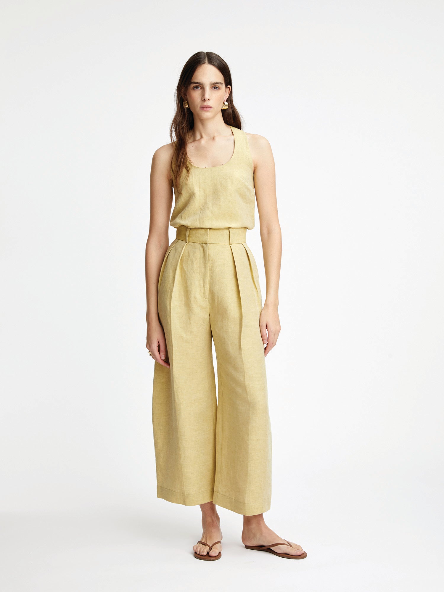 Cropped Pleated Pant