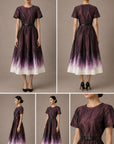 Burgundy ombre dress