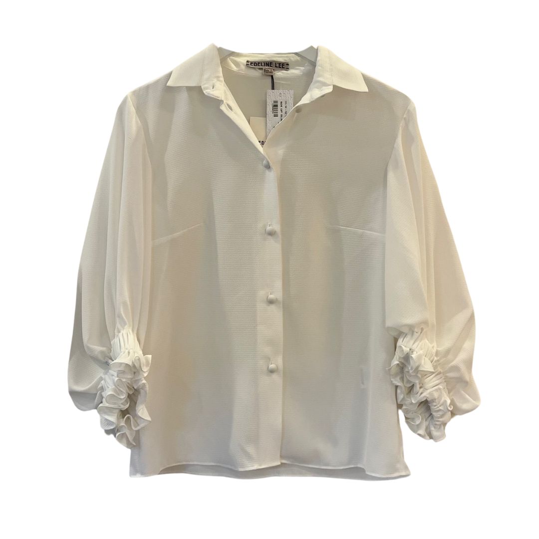 Ruche Cuff Collared Shirt