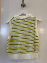 Load image into Gallery viewer, Striped Mesh Collared Tank