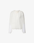 Long Sleeve Silk Chiffon Blouse