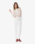 Long Sleeve Silk Chiffon Blouse
