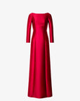 Long Sleeved Mikado Evening Dress