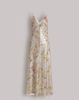 Evening Dress with Floral Sequins