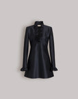 WOOL SILK MINI DRESS