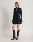 WOOL SILK MINI DRESS