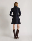 WOOL SILK MINI DRESS