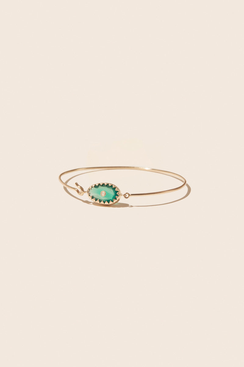 ORSO BANGLE GREEN ONYX