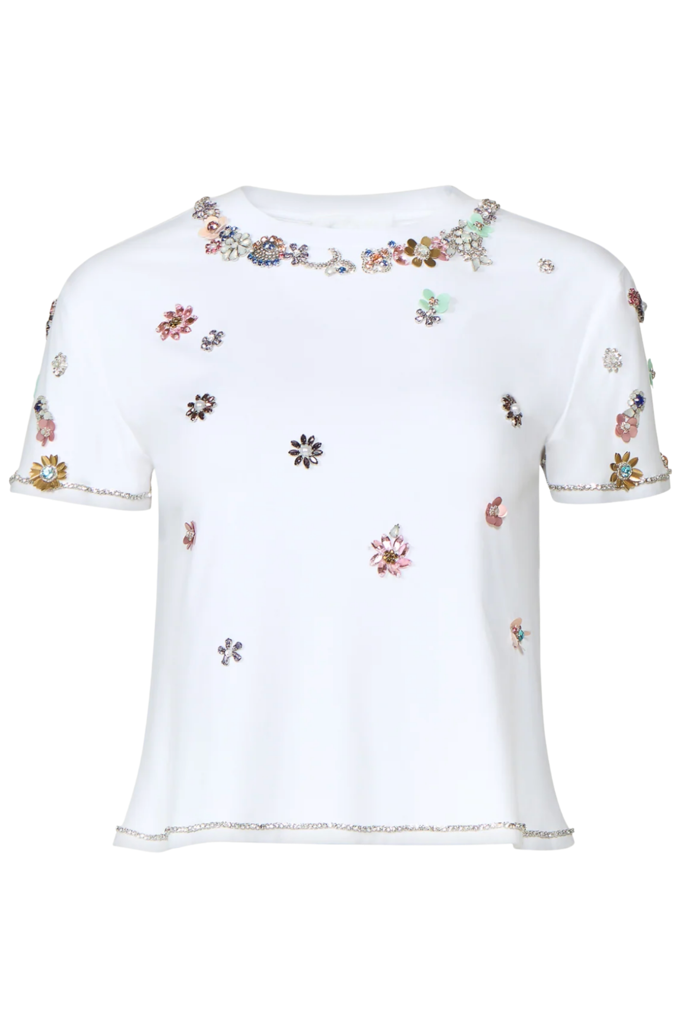 Lonnie Crystal Flower Embellished Top