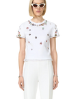Lonnie Crystal Flower Embellished Top