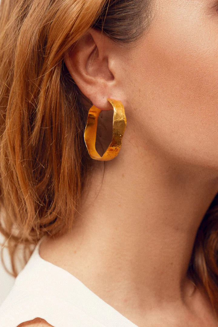 "Bianca" Gold Hoops