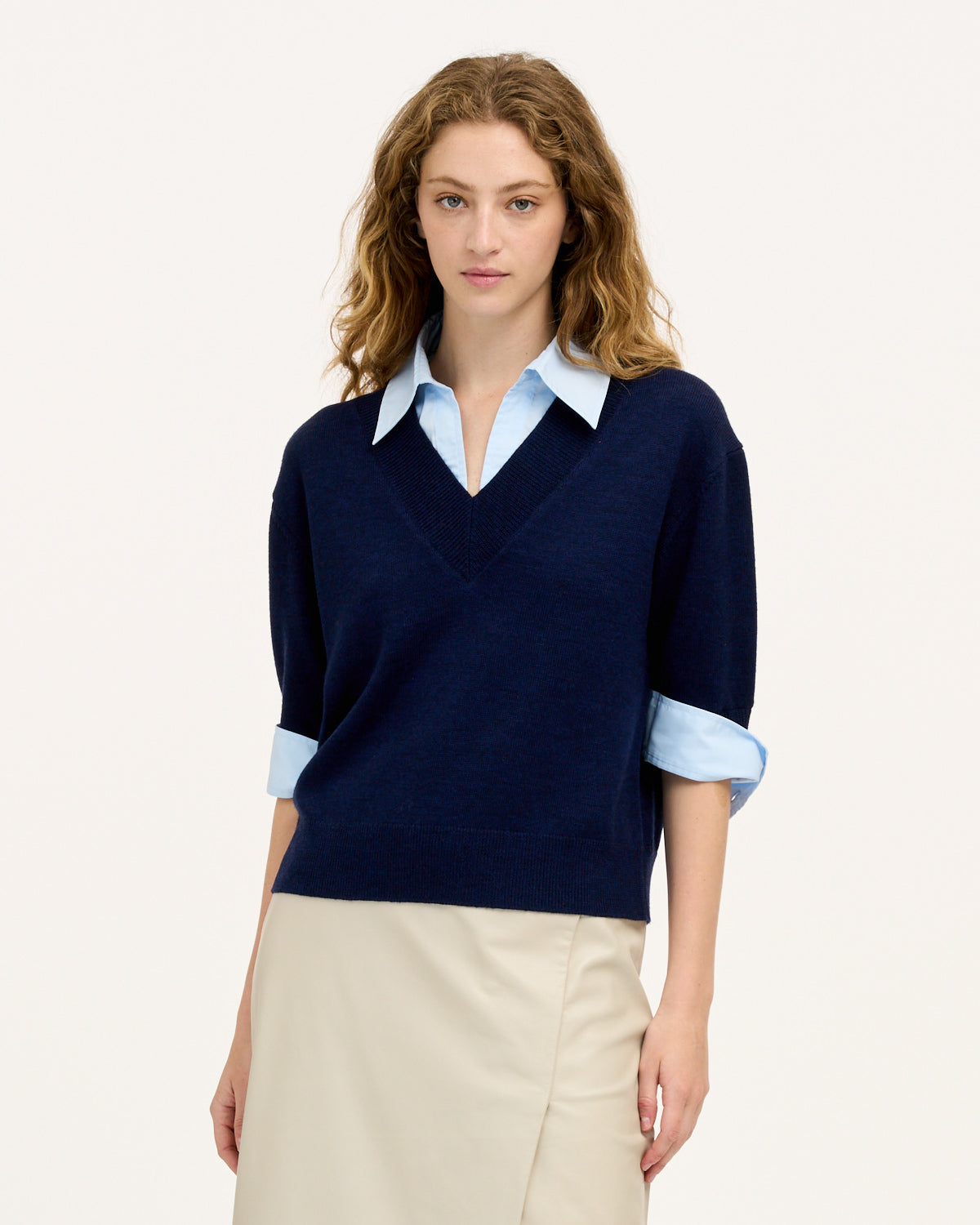 ESME SWEATER COMBO TOP