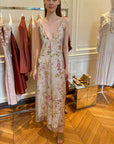 Evening Dress with Floral Sequins