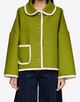 OVER CABAN COAT WITH JEWEL PEA APPLICAT