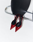 Amina Eel Merlot Slingback