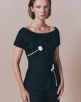 HASHIRO STRIPE WOOL TOP
