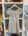 Ivory black polka dot