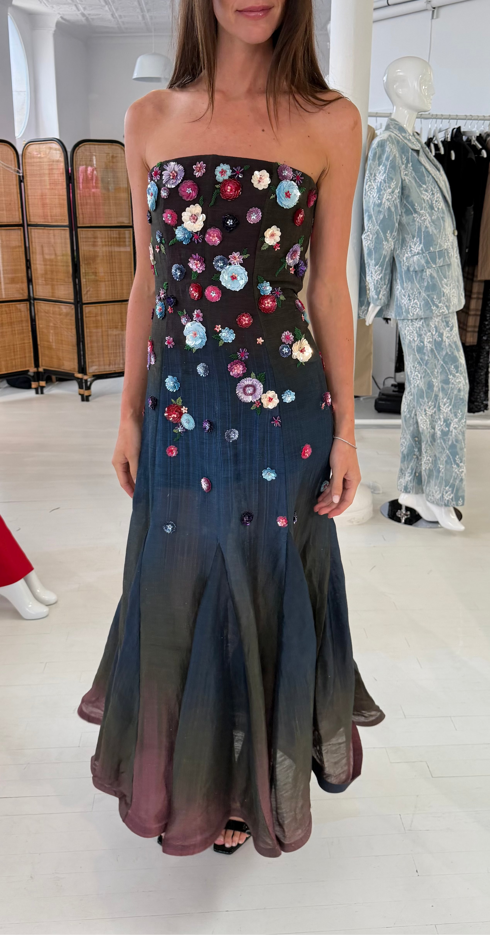 Midnight Celestial Garden Dress