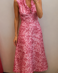 Flocked Printed Radzmir Midi Dress