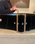 Black velvet belt