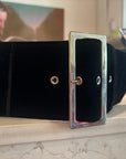Black velvet belt