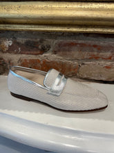 Load image into Gallery viewer, Silver Raffia Loafer