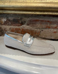 Silver Raffia Loafer