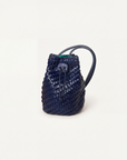 Woven Leather Bucket Bag
