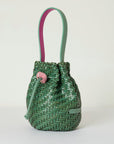 Woven Leather Bucket Bag