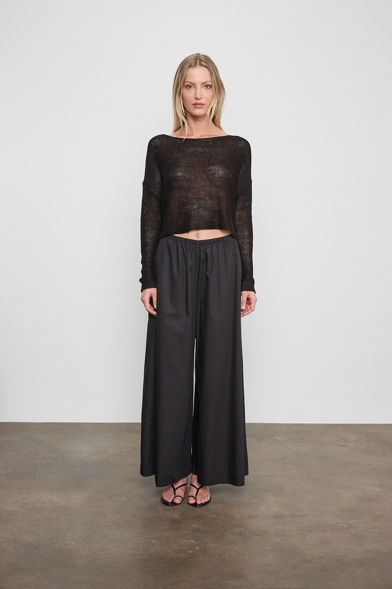 Linen Open Bateau Top