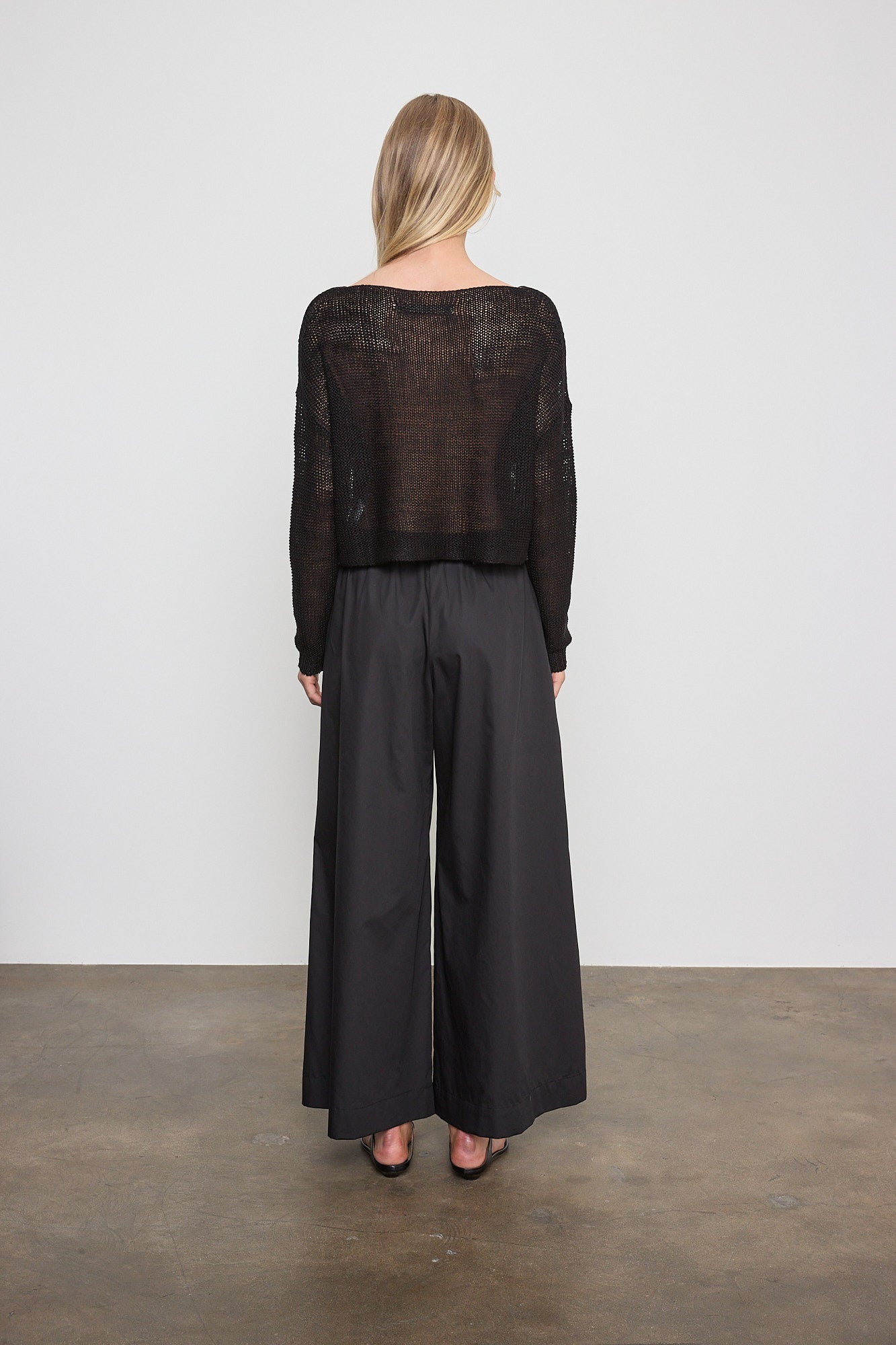 Linen Open Bateau Top