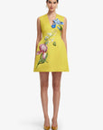 Bree V Neck Embroidery Mini Dress