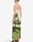 Ava Jacquard Bustier Maxi Dress - Serene Print
