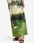 Ava Jacquard Bustier Maxi Dress - Serene Print