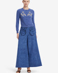Claire Embellished Cashmere Blend Cardigan - Azure