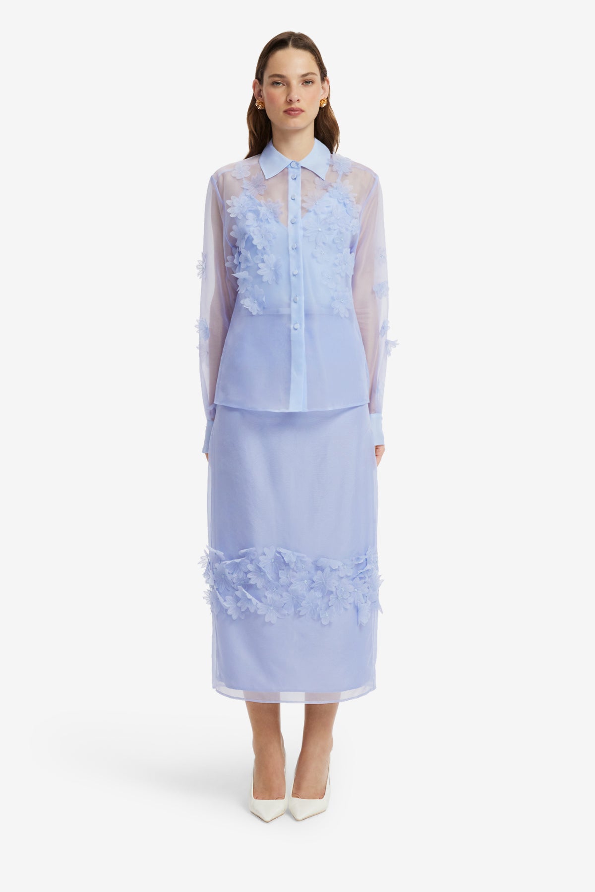 Cassia Petal Shirt - Periwinkle