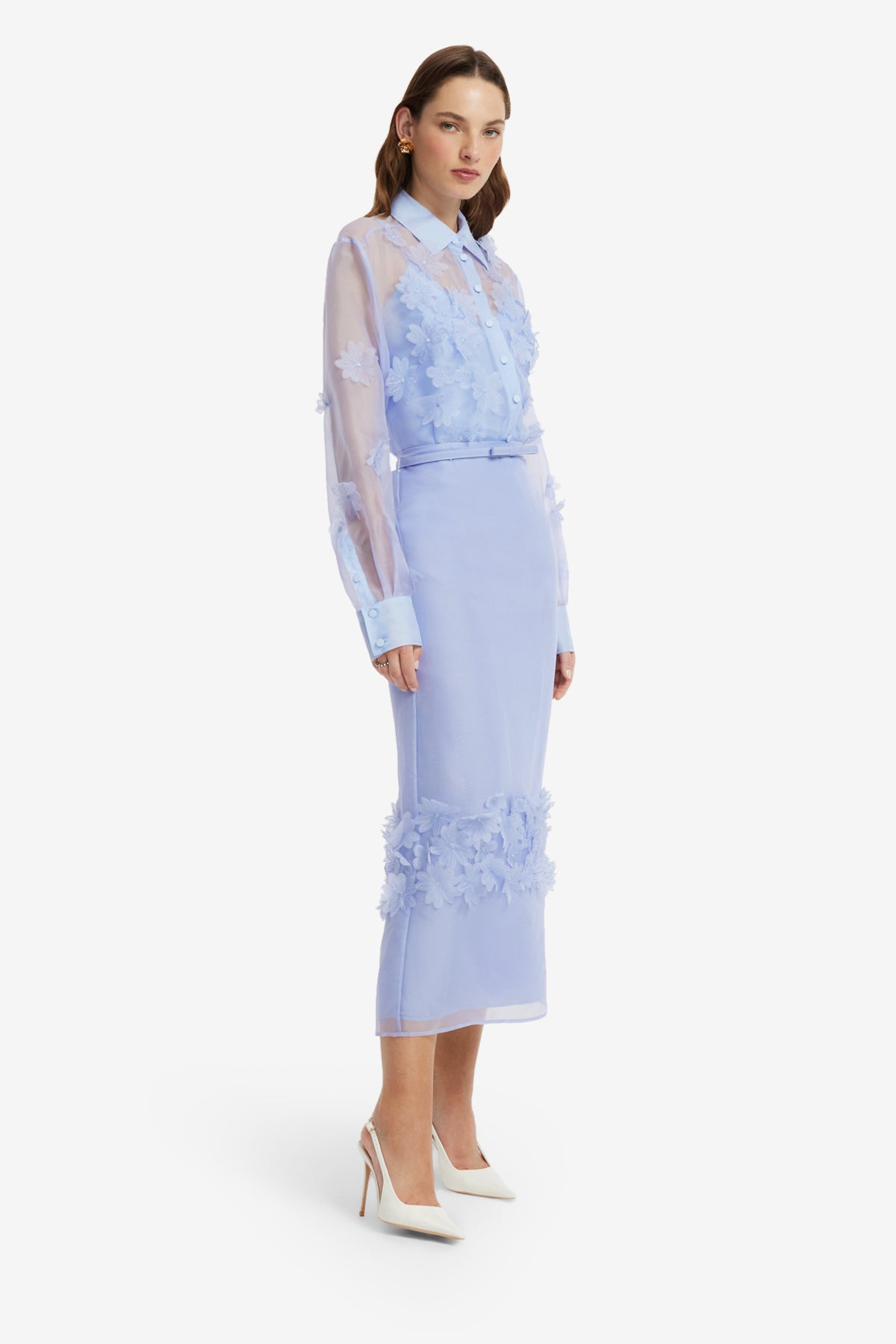 Cassia Petal Shirt - Periwinkle
