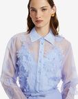 Cassia Petal Shirt - Periwinkle