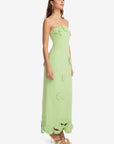 Rayna Applique Bustier Maxi Dress - Juniper Green
