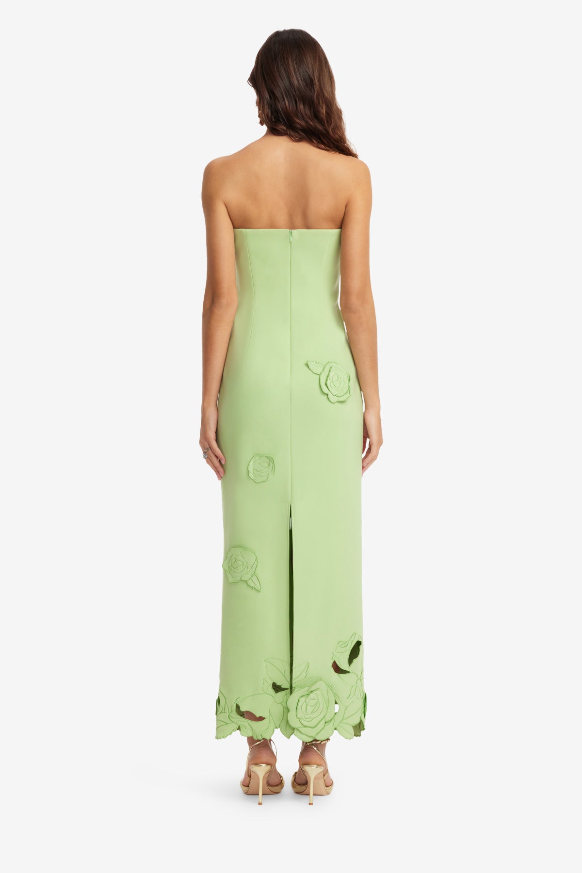 Rayna Applique Bustier Maxi Dress - Juniper Green