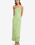 Rayna Applique Bustier Maxi Dress - Juniper Green