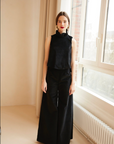 Valerio Black Velvet Blouse
