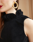 Valerio Black Velvet Blouse
