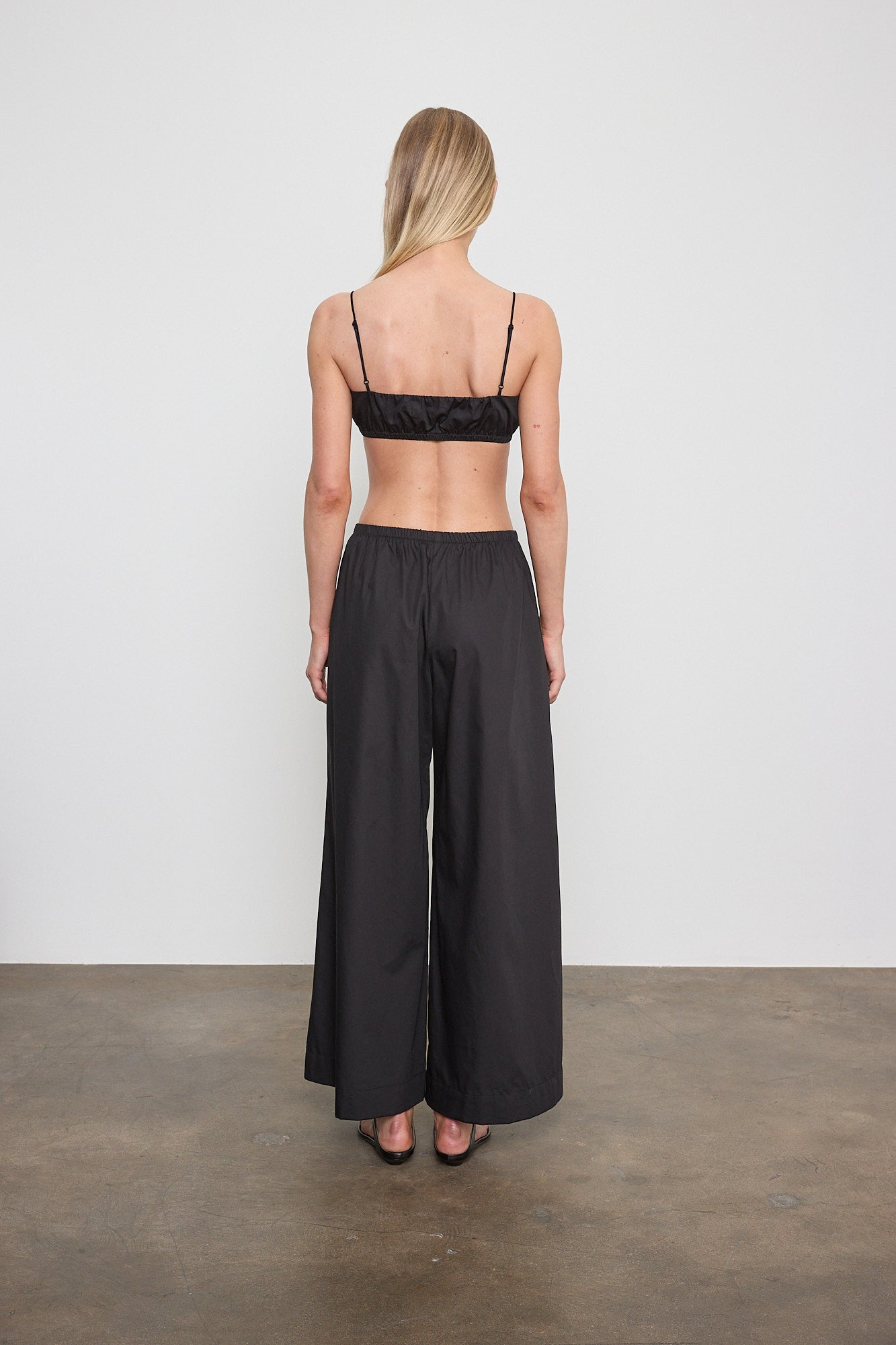 Cotton Cropped Palazzo Pant