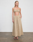 Cotton Cropped Palazzo Pant